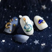 3D acrylique gravé fleur ongle autocollant jolie fille et fleur forme eau décalcomanies Empaistic ongle eau glisser décalcomanies Z0110(China)