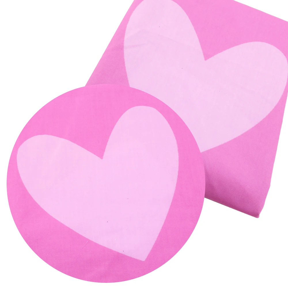 20*58 ''50*145 см розовая в виде сердца теплопередача печатная хлопковая ткань, материалы для ручных поделок для вечерние Свадебная скатерть, 1Yc3279