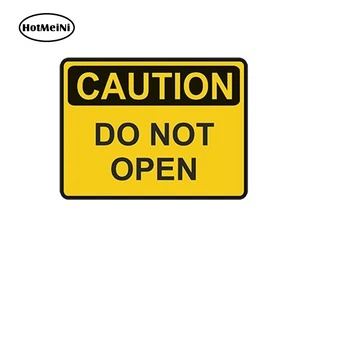 

HotMeiNi Car Accessories 3D Car Sticker Do Not Open Caution WARNING Danger Safety Decal Waterproof Windows Doors Bumper 13*10cm
