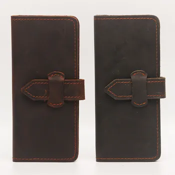 

Handmade Retro Genuine Leather Purse Burse Notecase First Layer Genuine Leather Men Women Wallet Free Drop Shipping Hot Selling