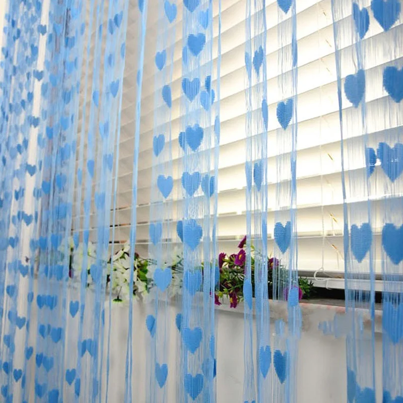 

Colorful Love Line Curtain W100xH200cm Fashion Valance Living Room Divider Wedding DIY Home Decoration 240&40