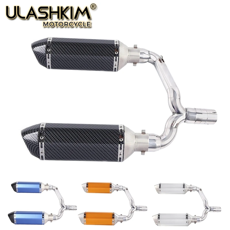 Motorcycle Full Exhaust Muffler Escape System Slip On For suzuki GSR400 GSR600 BK400 BK600 GSR BK 400 600 Modified Link Pipe