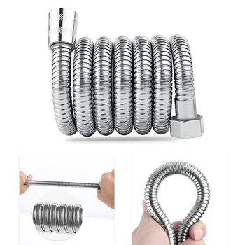 

1.5/2m Flexible Shower Hose Stainless Steel 1/2Inch Bathroom Handheld Head Pipe WWO66