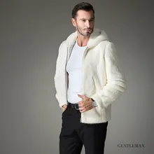 B Новая шуба мужская шуба из искусственной норки мужская куртка с капюшоном мужская норковая шуба чисто белая мужская шуба