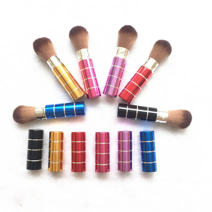 

6-Color optional retractable blush make-up brush single portable makeup tool art kits