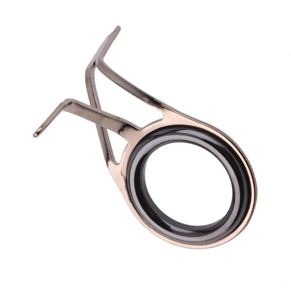7 pcs Vintage Oval Fishing Tips Rod Guides Ring Stainless Pole Repair Kit