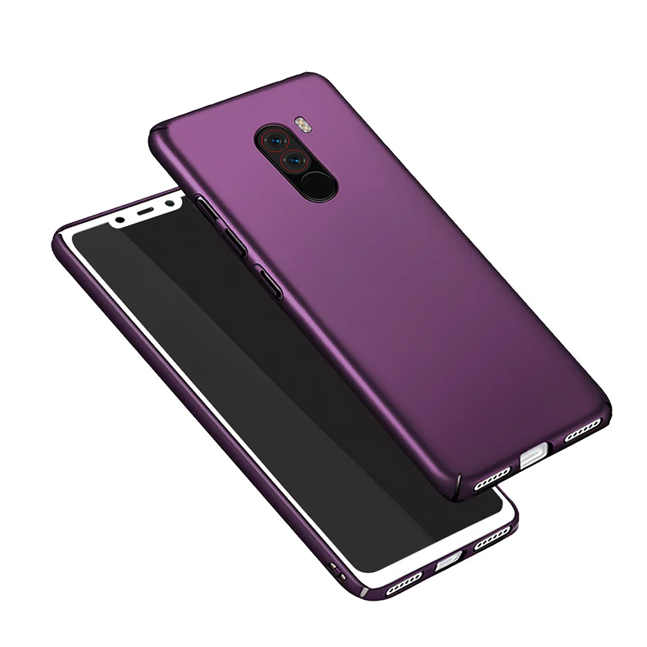 Для Xiaomi Pocophone F1 чехол матовый жесткий пластиковый ультра тонкий для PocoPhone Poco