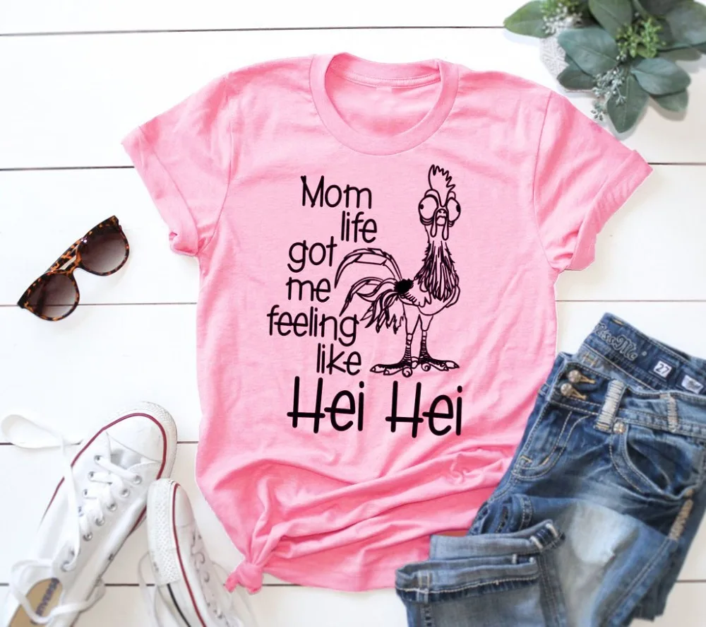 Футболка с надписью Mom Life Got Me Feeling Like Hei Женская Модная хлопковая футболка