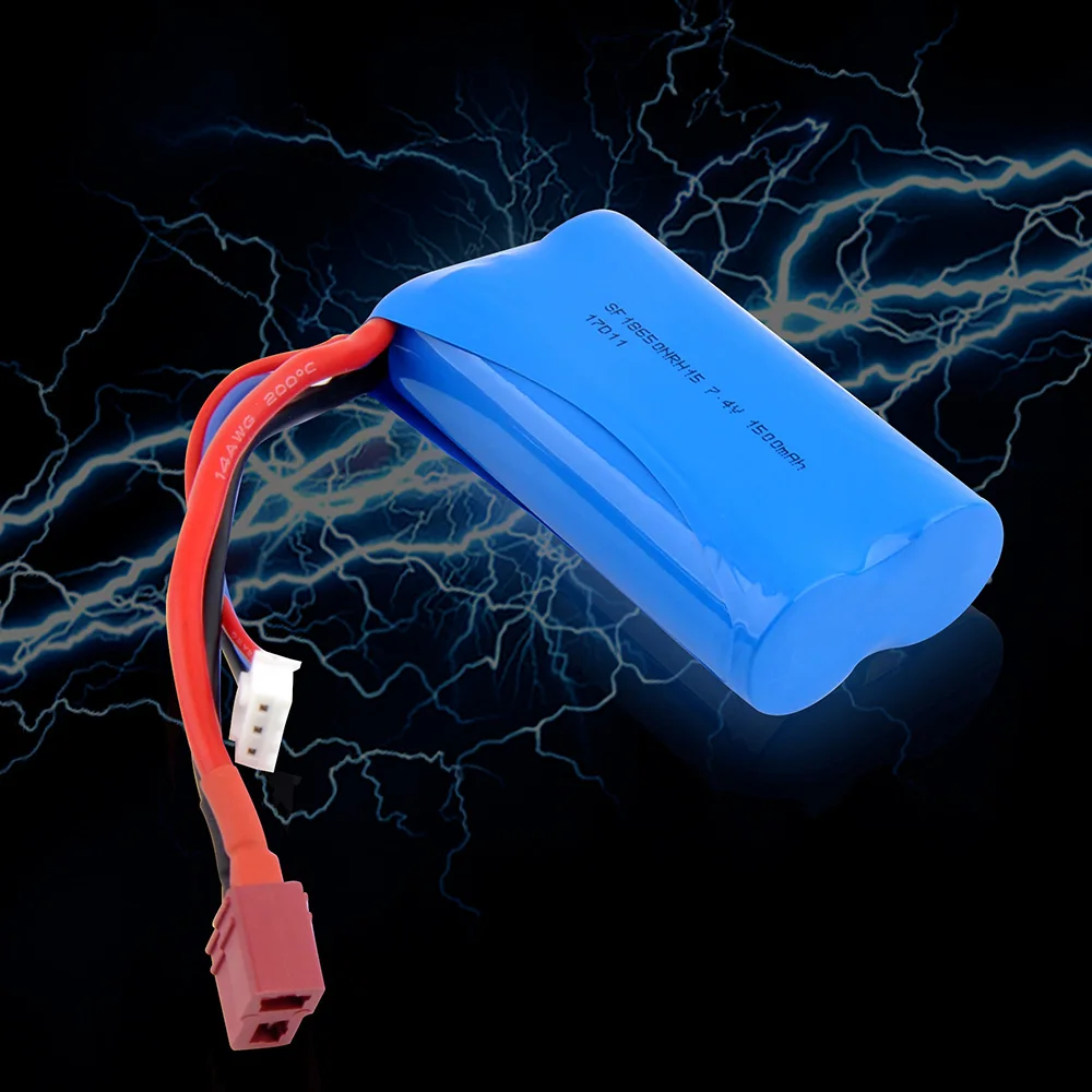 Kopen Batterij Rc Lipo Batterij 2 s 7.4 v 1500 mah 20C Max 30C voor Wltoys 12428 12423 112 RC Auto onderdelen