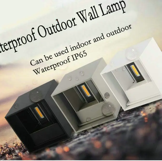 

Modern Brief Cube Adjustable Surface Mounted 7W LED Wall Lamp Outdoor Waterproof IP65 Aluminum Wall Lights Garden Light Sconce