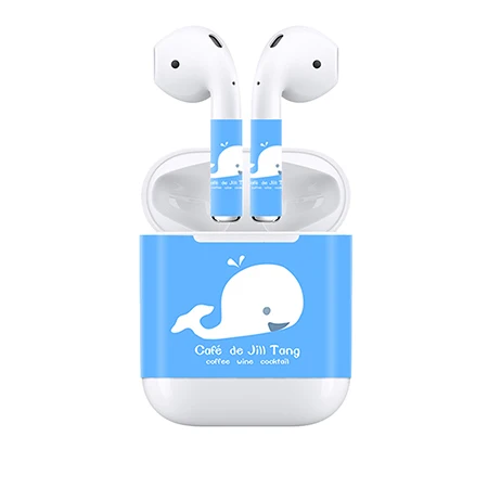 Горячие милые мультфильм шаблон виниловые наклейки на кожу для AirPods кожи Стикеры гарнитура наушники