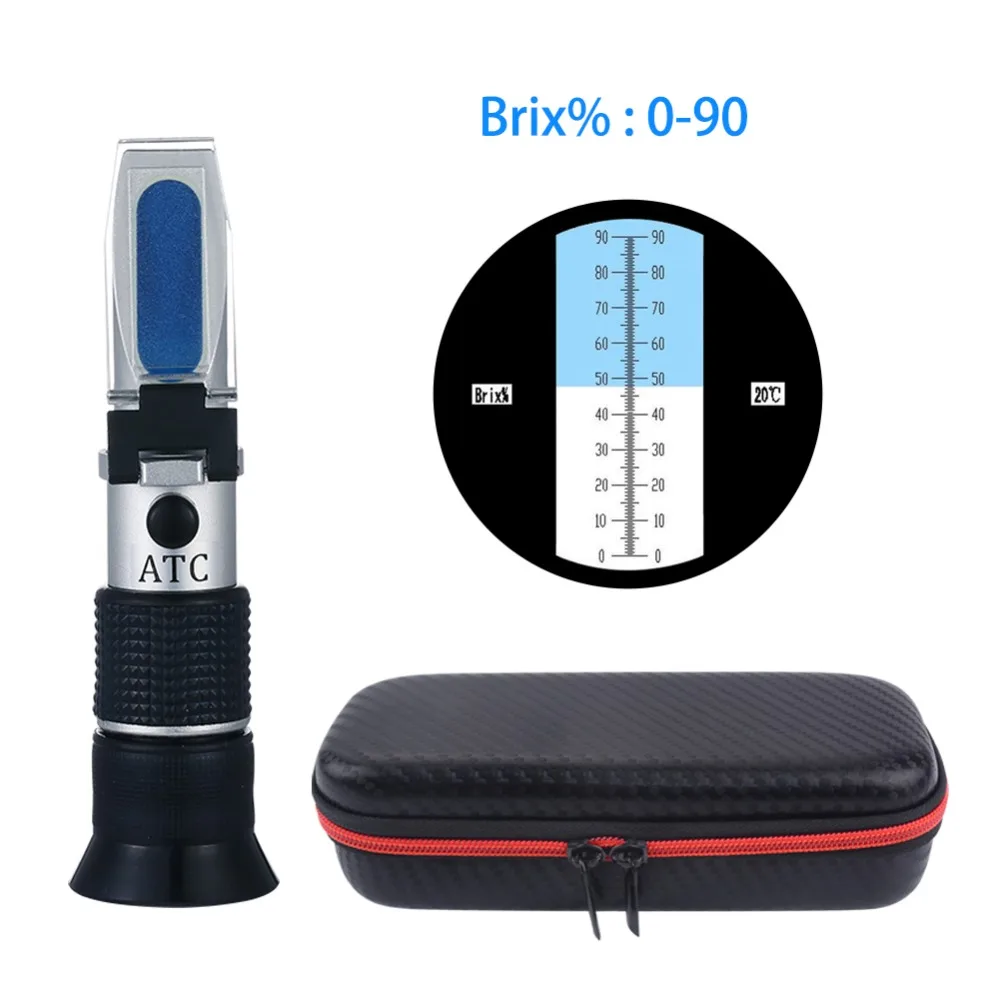 

2016 new hot sell Handheld easy-to-use and calibrate brix Refractometer brix range 0~90% arrive