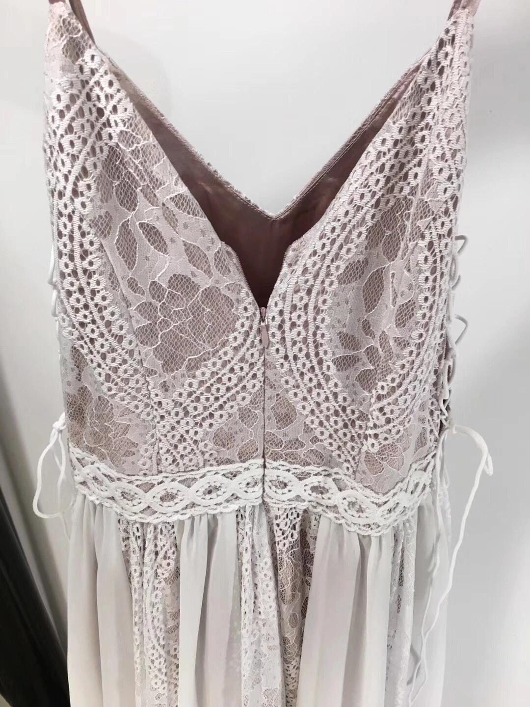 New Arrival Brand Summer Fashion Patchwork Lace Dress Deep V Neck Sexy Backless Spaghetti Strap Hollow Out Long Dresses