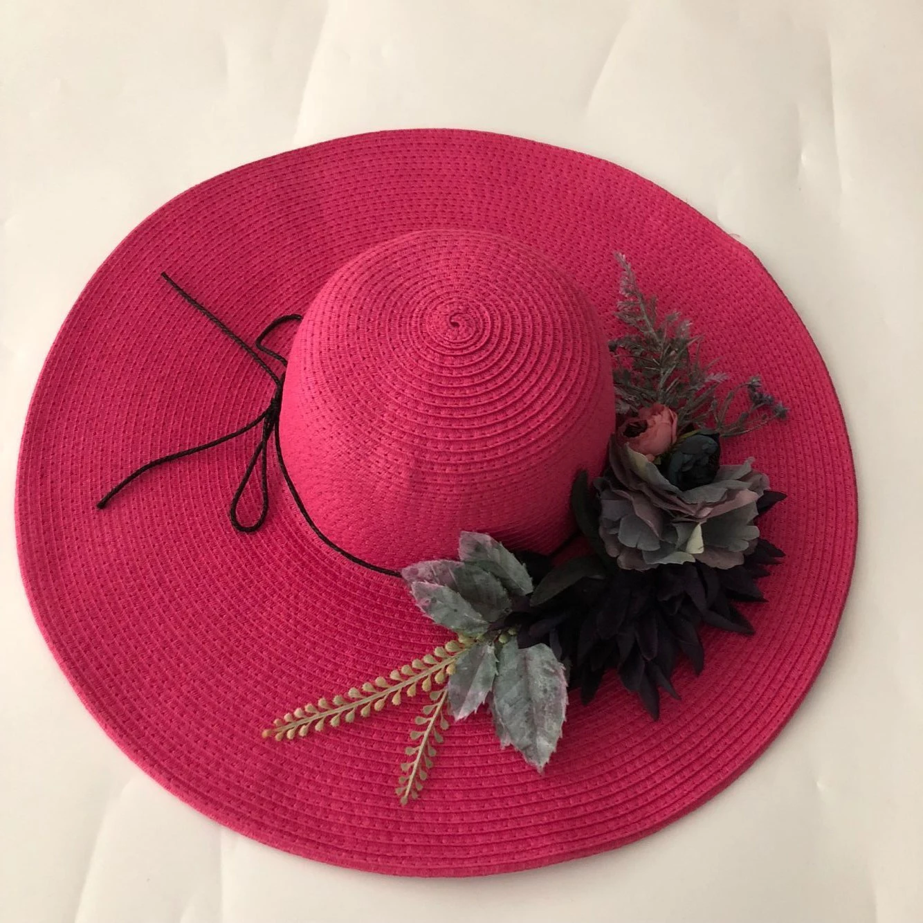 ZJBECHAHMU новые модные однотонные Цветочные винтажные соломенные солнцезащитные шляпы для женщин девочек летние кепки открытый праздник