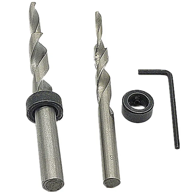 2pc 10mm 8mm Twist Step Drill Bit Pilot Pocket Hole Jig Drill Bits