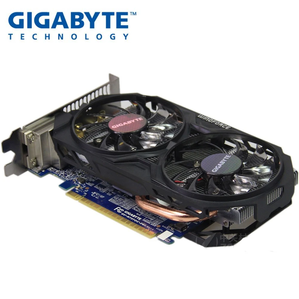  USED Gigabyte GTX 750 TI 2G WINDFORCE Graphics Card Dual Fan Cooling Dual DVI Dual HDMI Interface F