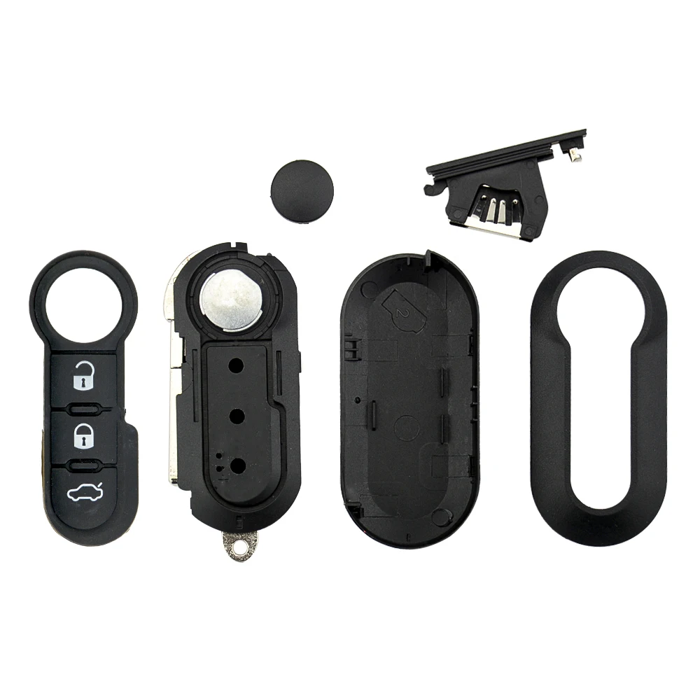 Чехол для автомобильного ключа с 3 кнопками Okeytech чехол Fiat 500 Panda Punto Bravo Auto Uncut Blade
