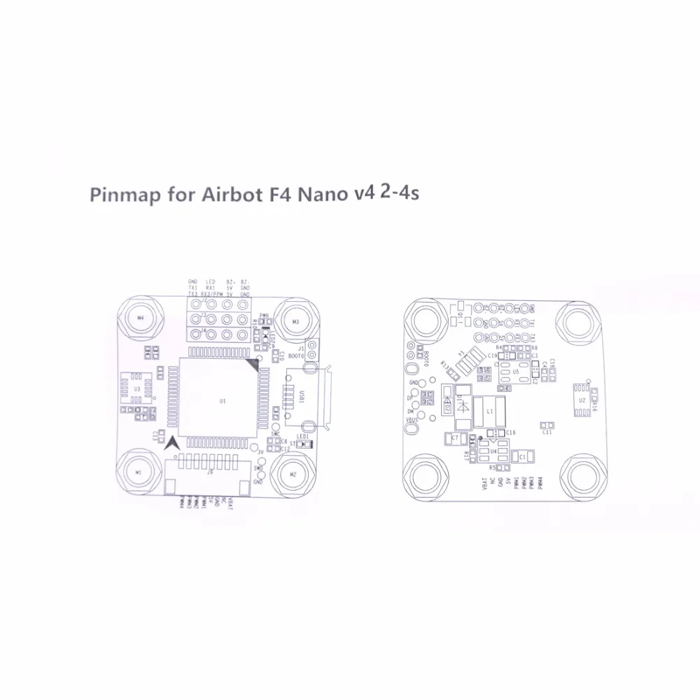 AIRBOT F4 Nano V4 Плата контроллера полета ICM20608 гироскоп для RC FPV гоночный кросс Дрон