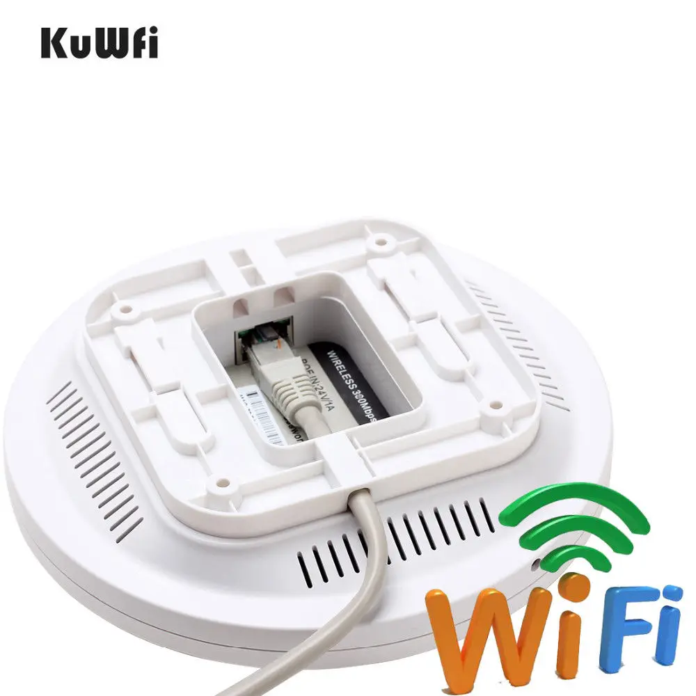 KuWfi Крытый Беспроводной маршрутизатор 300 Мбит/с потолочная AP 2 4 ГГц Wi Fi точка
