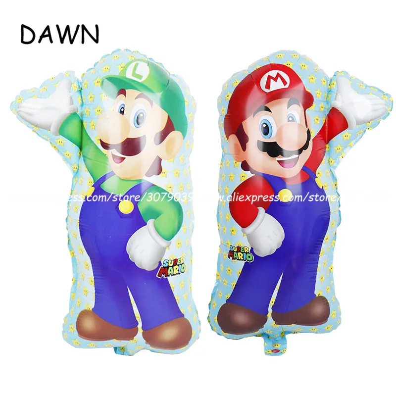

2pcs/lot 68*44CM Large size Super Mario Balloons Baby shower girl boy helium balloon Happy Birthday Party Decorations