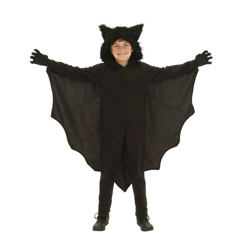Kids Cosplay Bat Costumes S XL Children Vampire Clothes Family Dress