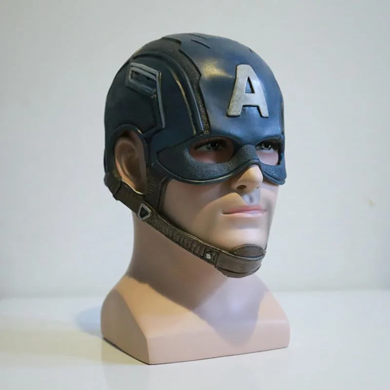 Мстители: конечная игра Капитан Америка Стивен Роджерс косплей маска латексная шляпа шлем головной убор маска супергероя реквизит