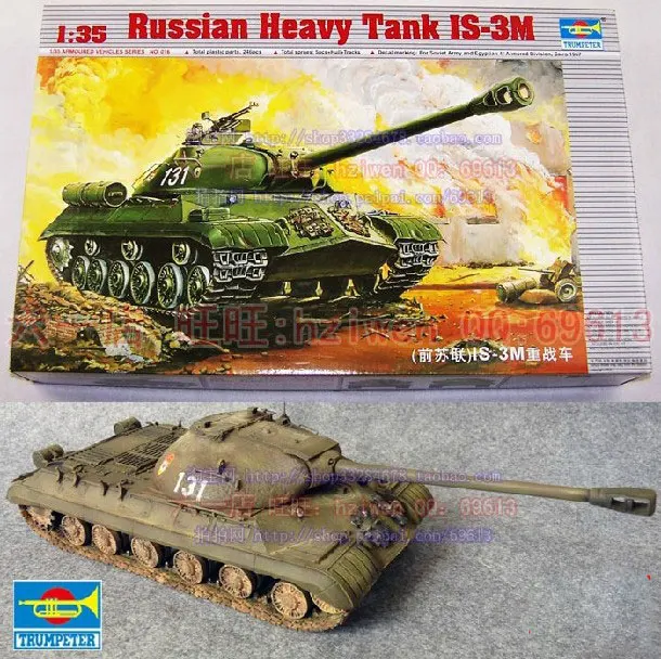 1 35 Soviet Union Stalin IS 3M Heavy Tank Assembled Model WWII Chariots DIY Plastic Toy