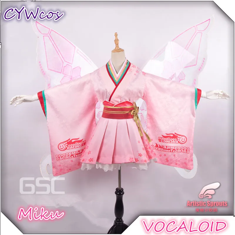 VOCALOID Hatsune Miku GSC Racing V Girl Miku японский костюм для косплея кимоно женское вечернее платье Рождественские наряды костюмы