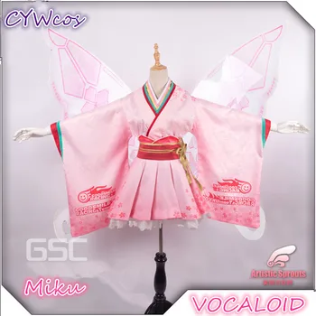 

VOCALOID Hatsune Miku GSC Racing V Girl Miku Cosplay Costume Japanese Kimono Female Party Dress Christmas Outfits Costumes