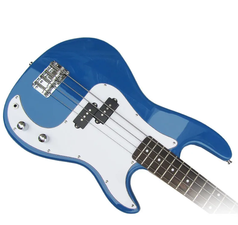 Новые гитары 4 струны бас гитара липа клен палисандр Закрытая Ручка 24 Акция адаптация B005 электрогитара - Цвет: Синий