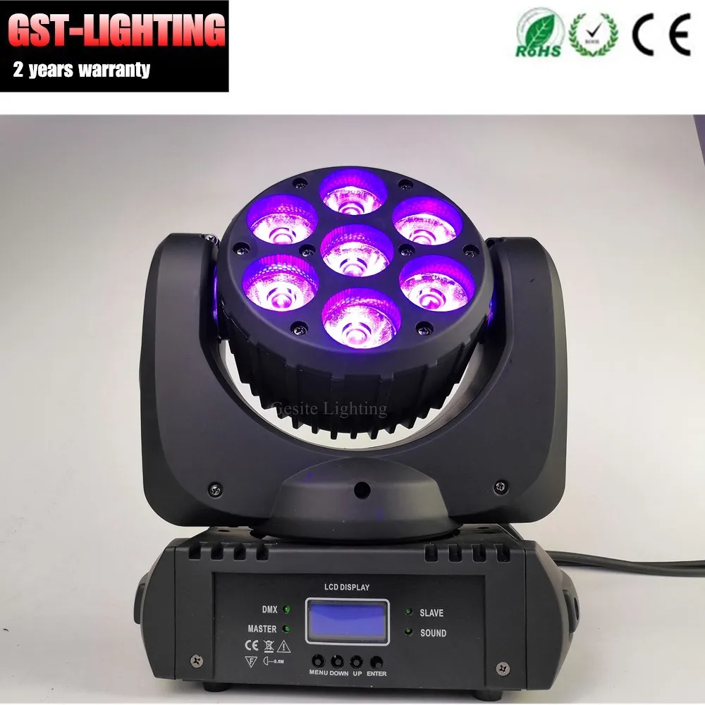 Cabeça em Movimento Luz do Estágio 4 Pçs e lote Profissional Rgbw 4in1 e mini Luz da 7 Pcs 12 w 23 Rgbw 4in1 Mini luz da cabeça em movimento 7 pcs 12 w