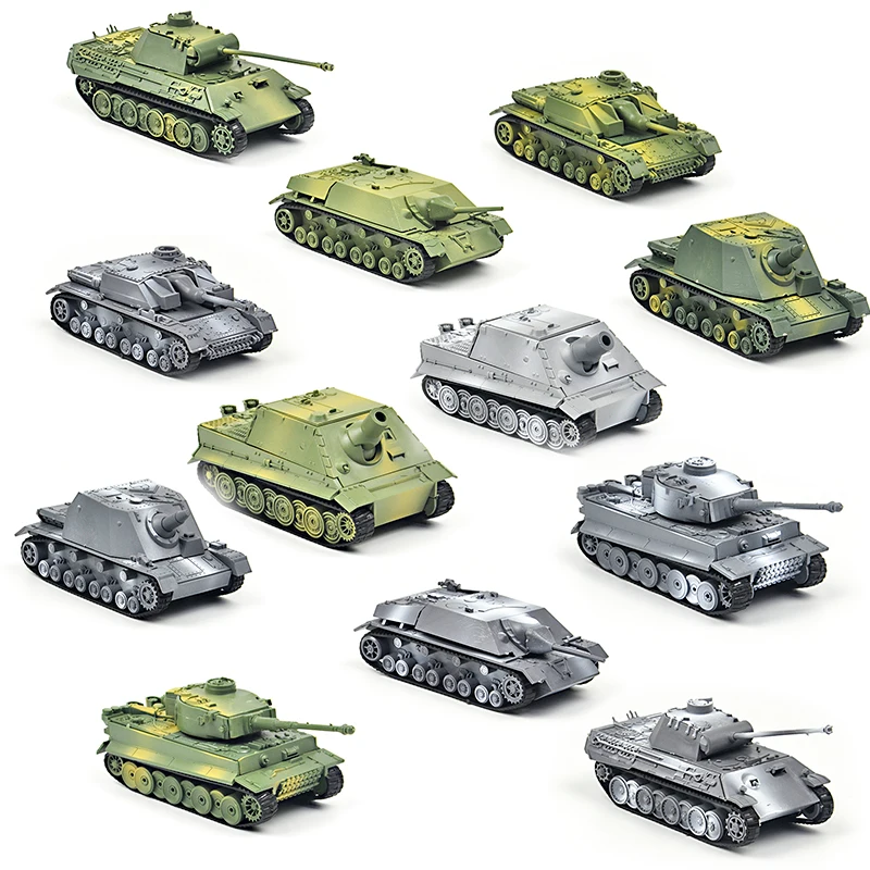 Kopen 1 72 4D Monteren soldaten tijger Panzerkampfwagen panther tank aanval Modellen building Toys Diecast Oorlog II