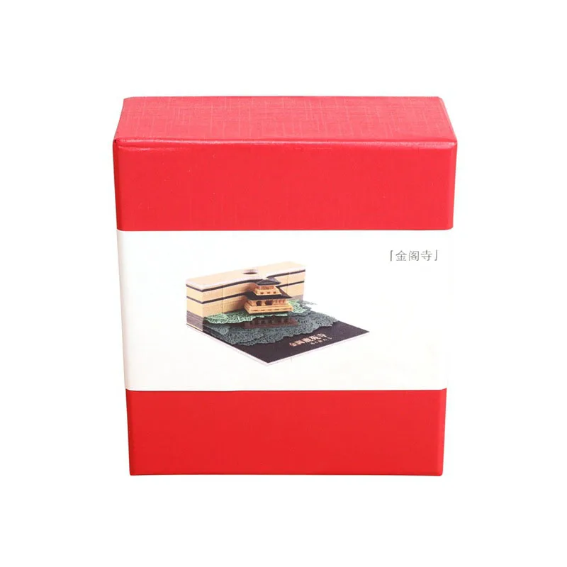 3D лазерная резка красочные Япония Jin Ge храма модель бумага маркер блокнот Липкие заметки закладки канцелярские бизнес таинственный подарок