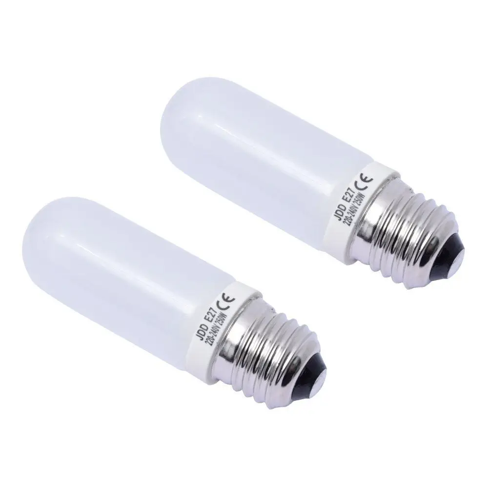 2PCS 250W Modeling Light Lamp Bulb E27 Socket for Studio Flash Strobe 220V 230V250w light bulb
