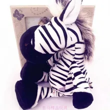 10 штук в партии, маленькая милая плюшевая Зебра-игрушка, джунгли, Зебра, кукла, Мягкая Милая Зебра, кукла, подарок около 25 см, 0431