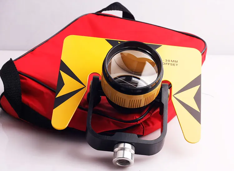 

Yellow Single Prism Prisms With Soft Bag For Total Station Stations