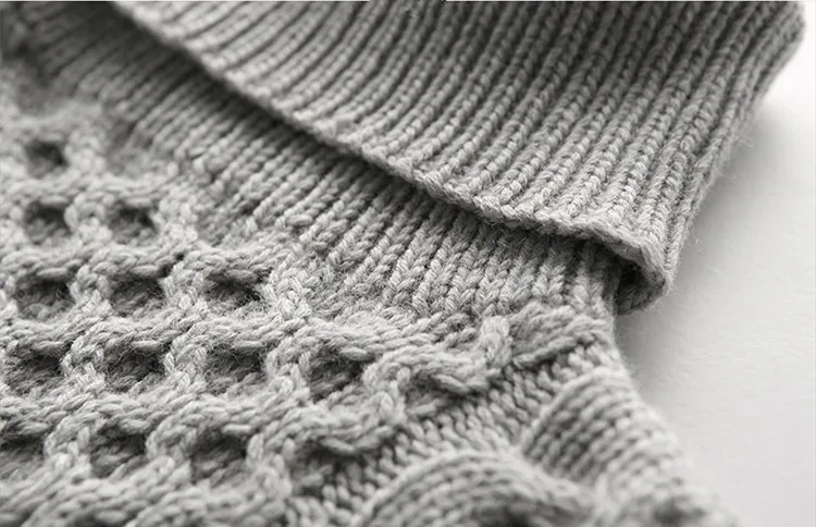 Новое поступление 100% ручная работа из чистой шерсти вязаная водолазка для женщин однотонный открытый подол H-прямой свободный пуловер