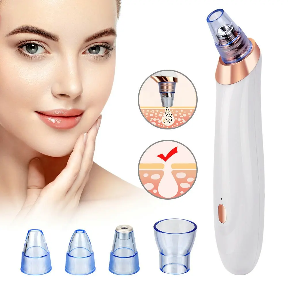 Blackhead Remover Pore Vacuum Suction face acne Skin spots tag pimple removal Cleanser Extractor Tool Rechargeable Electric | Красота и