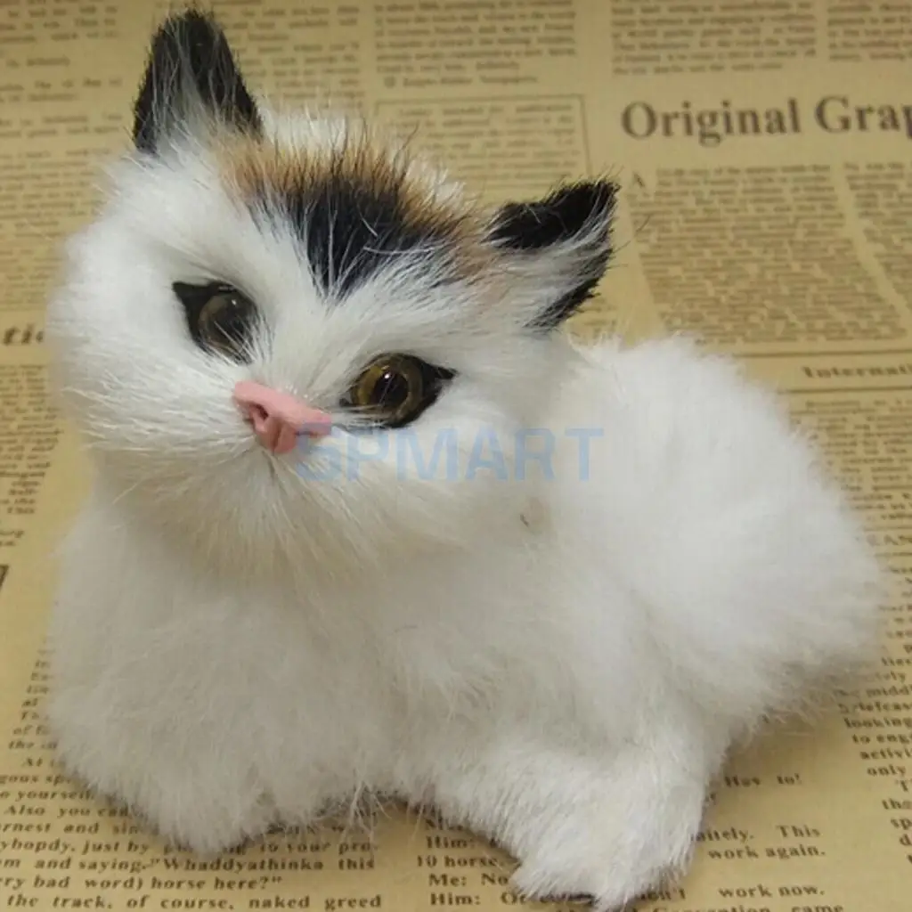 Cute Realistic Cat Toys Furry Interior Ornament Kids Gifts Simulation cat