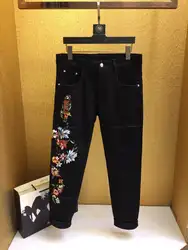 BH031338 модные для мужчин's джинсы для женщин 2019 взлетно посадочной полосы Роскошные известный бренд Европейский дизайн вечерние стиль