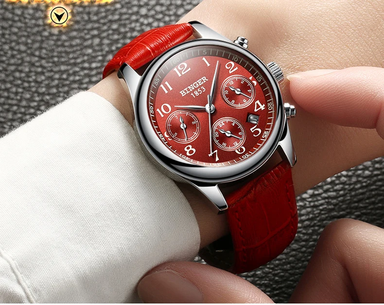 Switzerland BINGER женские часы люксовый бренд кварцевые часы женские водонепроницаемые часы Relogio Feminino сапфировые часы наручные часы B-603W2