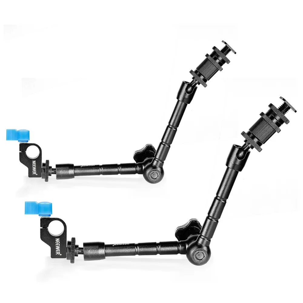 

Neewer 2-Pack 11.8inch Aluminum Alloy Aritcultating Magic Arm with 15mm Rod Clamp for Mounting LED light Monitor Flash to DSLR