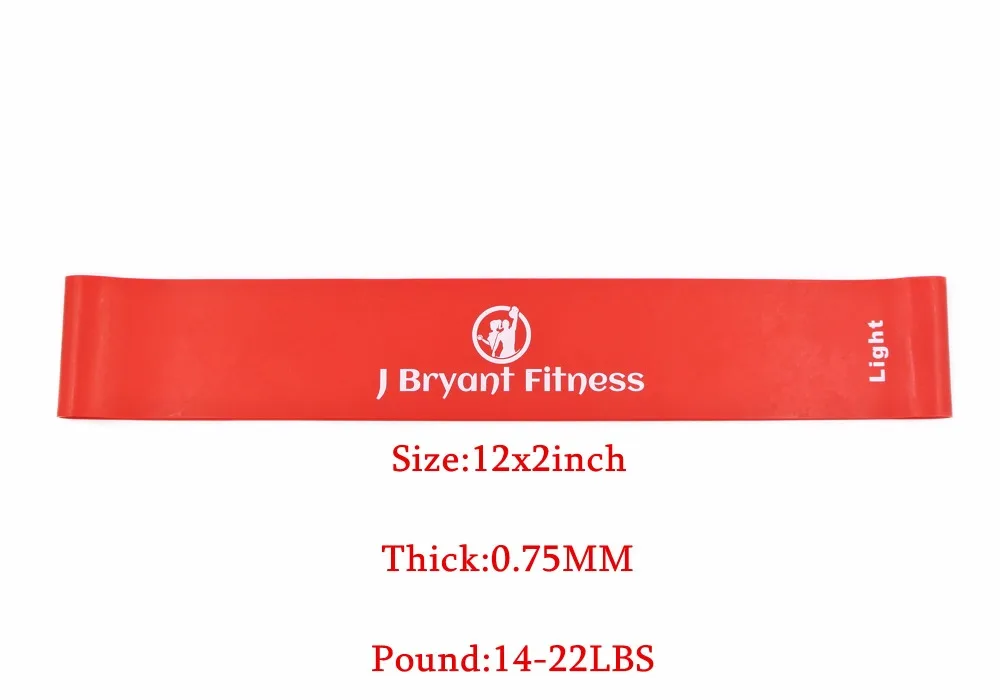 12x2 дюйма J Bryant Фитнес толстые Моток эластичной ленты, 10 шт в наборе, ядра латекса упражнения физической подготовки дома пота во время тренировки