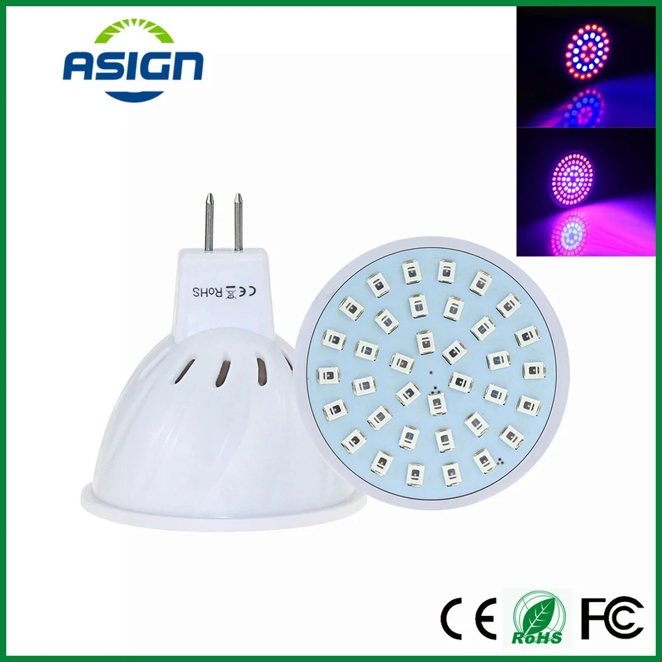 

E27 GU10 MR16 Led Grow Bulb Light AC200-240V Led Growing Lamp for Hydroponics Flowers Plants Vegetables Growing 36 54 72LEDs