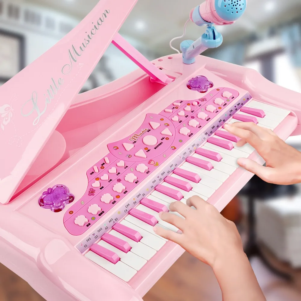 

Baby children's keyboard with microphone early education piano beginner boys and girls toys 1-3-6 years old baby gift