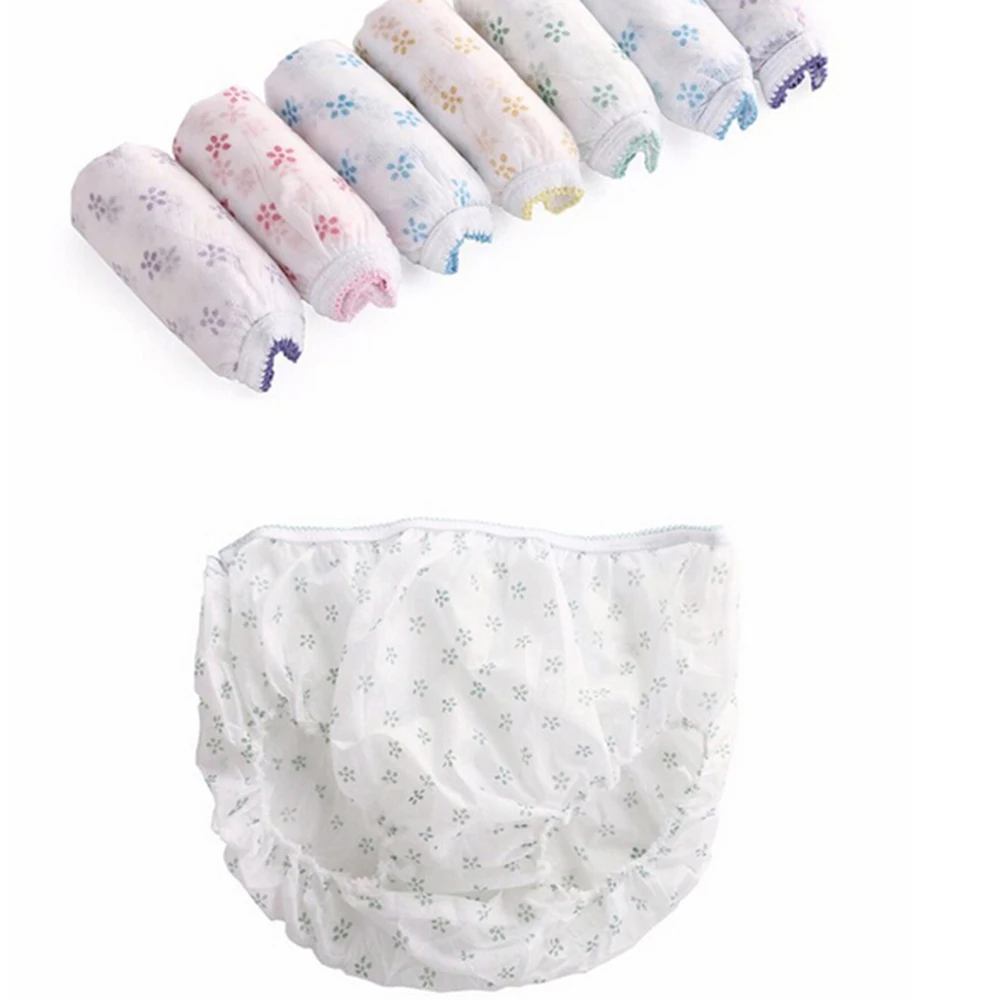 7 pièces coton enceintes slips stérilisés sous-vêtements jetables voyage culottes propre intime prénatal post-partum papier sous-vêtements (lot de 7)