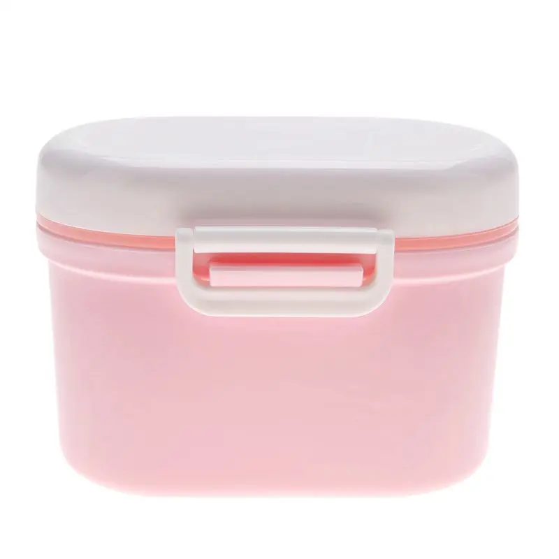 Портативный детский молочный пищевые комбинаты контейнер для сухого молока коробка для кормления младенцев Органайзер контейнер коробка подарок большой маленький размер - Цвет: Pink S