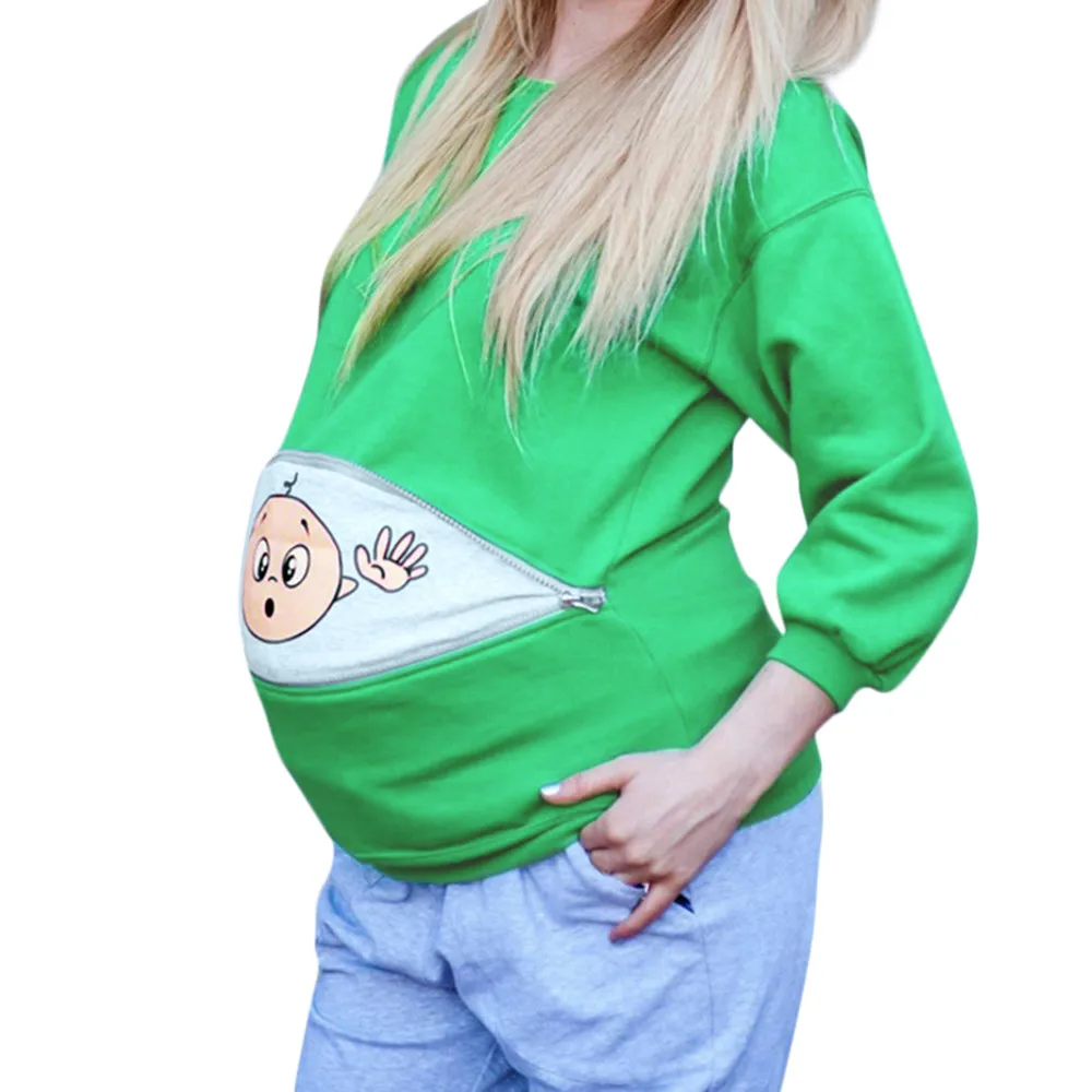 Женская толстовка для беременных и малышей; Забавный пуловер на молнии для беременных; топы для беременных; Толстовка