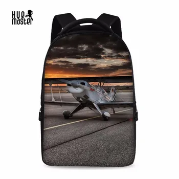

Laptop Bag 15.6 14 Jet Aircraft Printing Backpack For Notebook High Capacity Oxford Rucksack Women Men Mochila Antirrobo