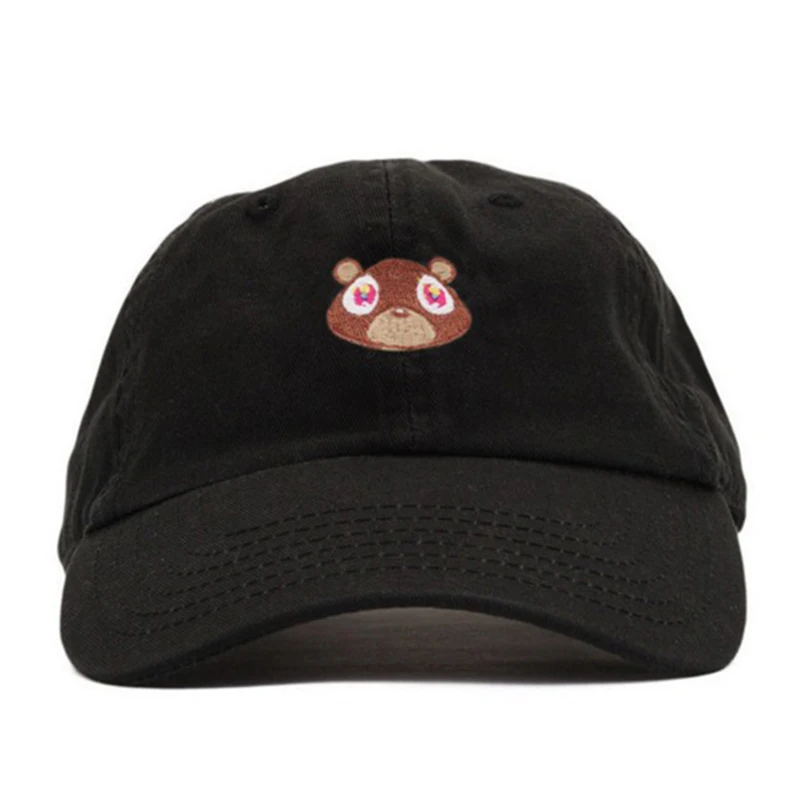 Kanye West Dropout Bear Cap Women Men Solid Embroidery Bears Baseball Cap Male Hip Hop Hat Female Lovely Animals Hats CP0154 (7)